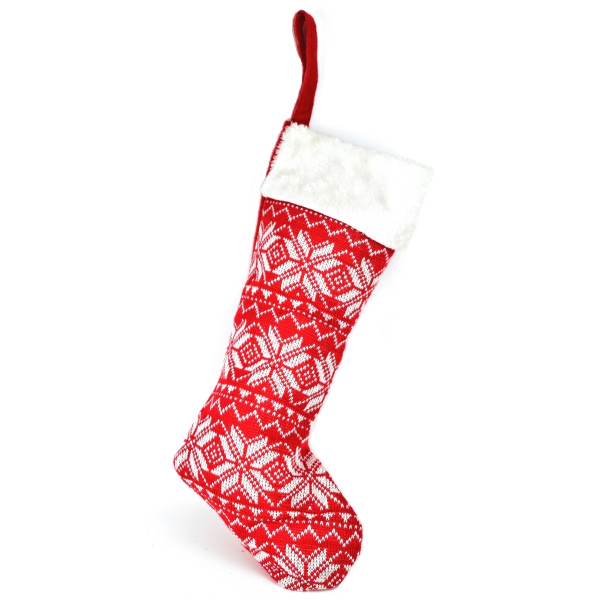 Vánoční textilní bota pletená