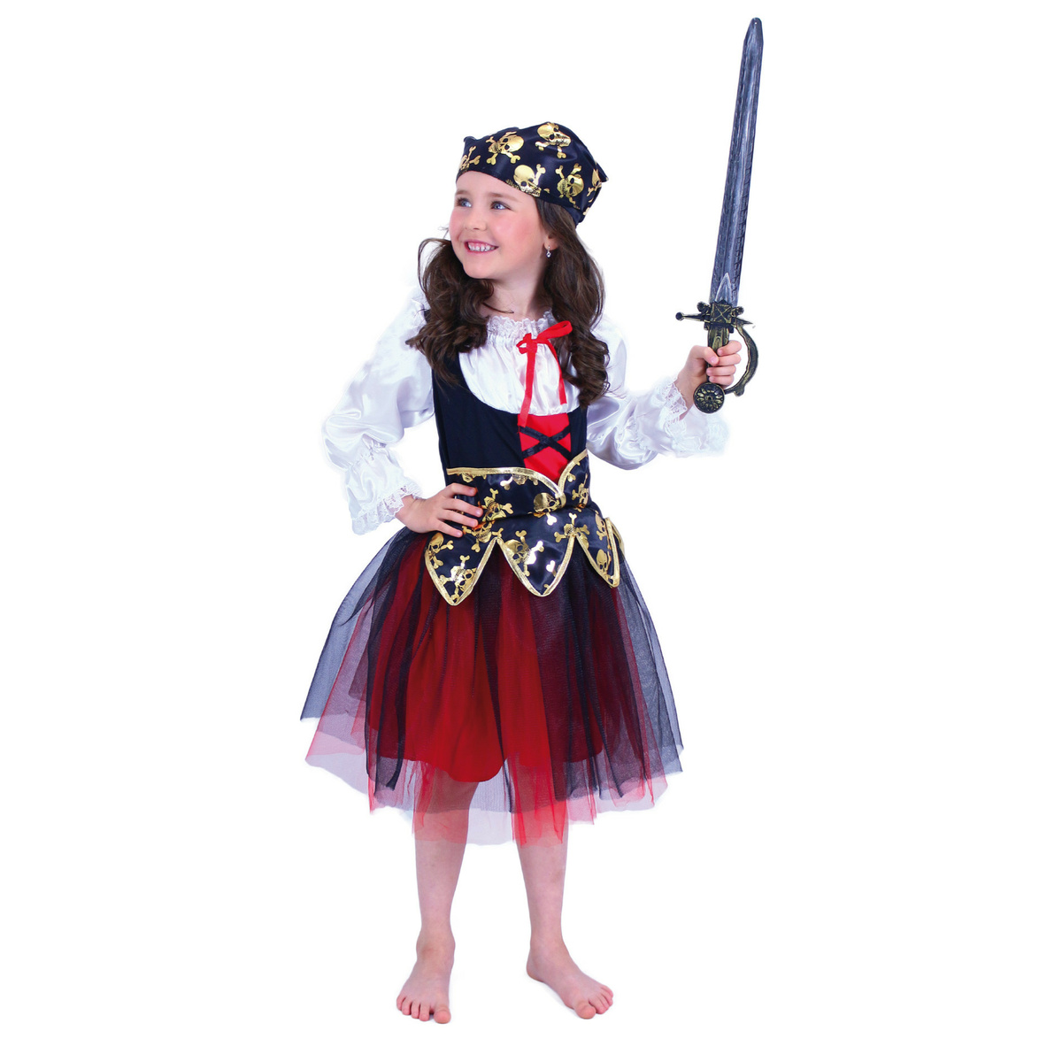 Rappa Dětský kostým Pirátka s šátkem